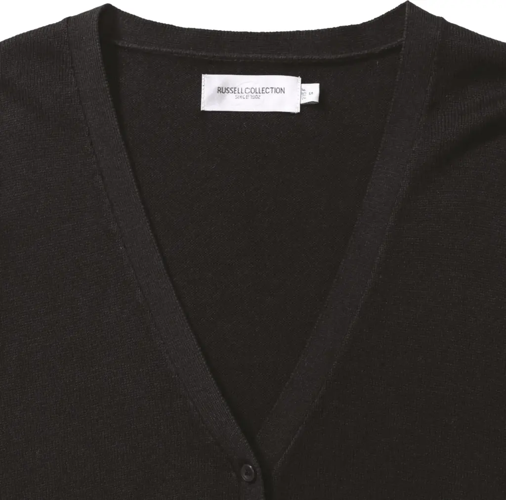 Ladies' gebreid vest met V-hals — productfoto 3
