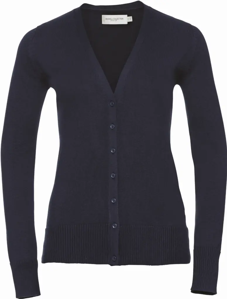 PS_RU715F_FRENCHNAVY - Hidalgo Ladies' gebreid vest met V-hals, french navy — productfoto 8