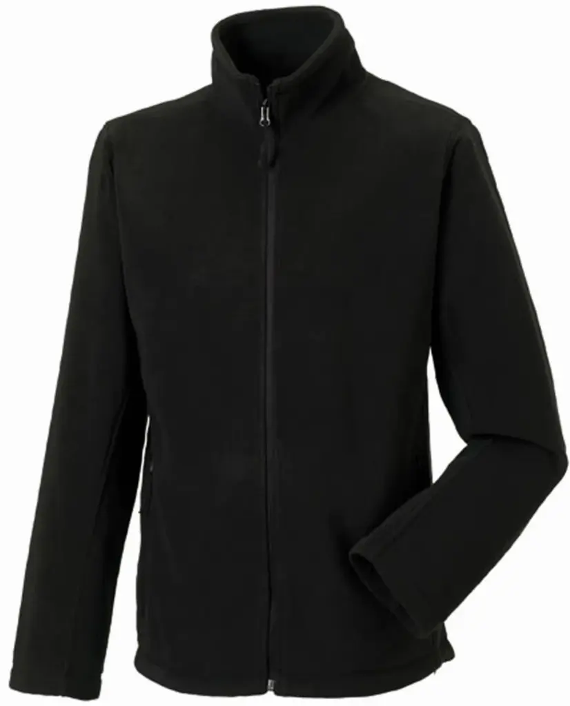 PS_RU8700M_BLACK - Hidalgo-werbeartikel Men's Full Zip Outdoor Fleece, black — productfoto 3