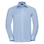 Men's getailleerd oxford overhemd met lange mouwen, oxford blue — productfoto 4
