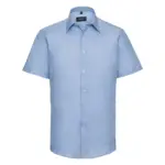 Getailleerd oxford overhemd met korte mouwen, oxford blue — productfoto 6