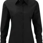 Ladies' Long Sleeve Easy Care Oxford Shirt, black — productfoto 5