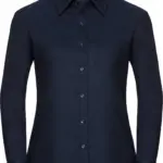 Ladies' Long Sleeve Easy Care Oxford Shirt, bright navy — productfoto 10