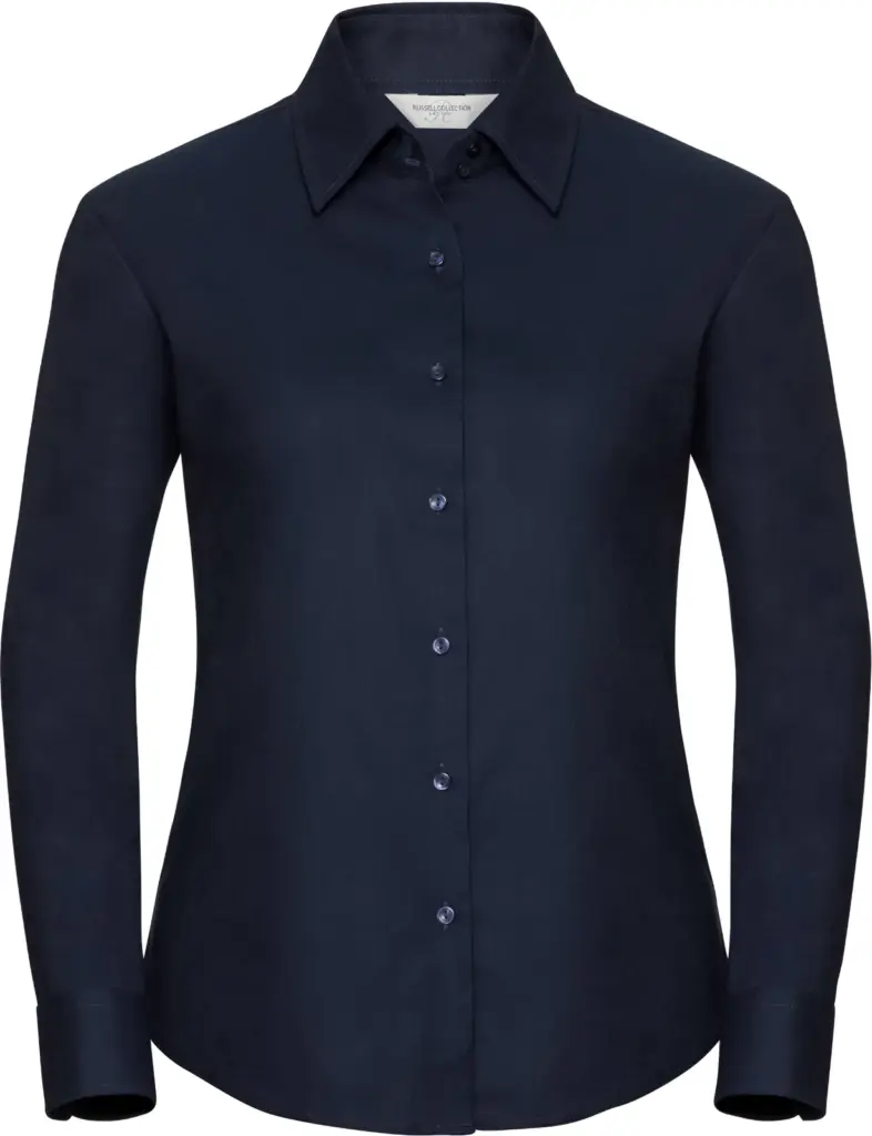 Ladies' Long Sleeve Easy Care Oxford Shirt, bright navy — productfoto 10