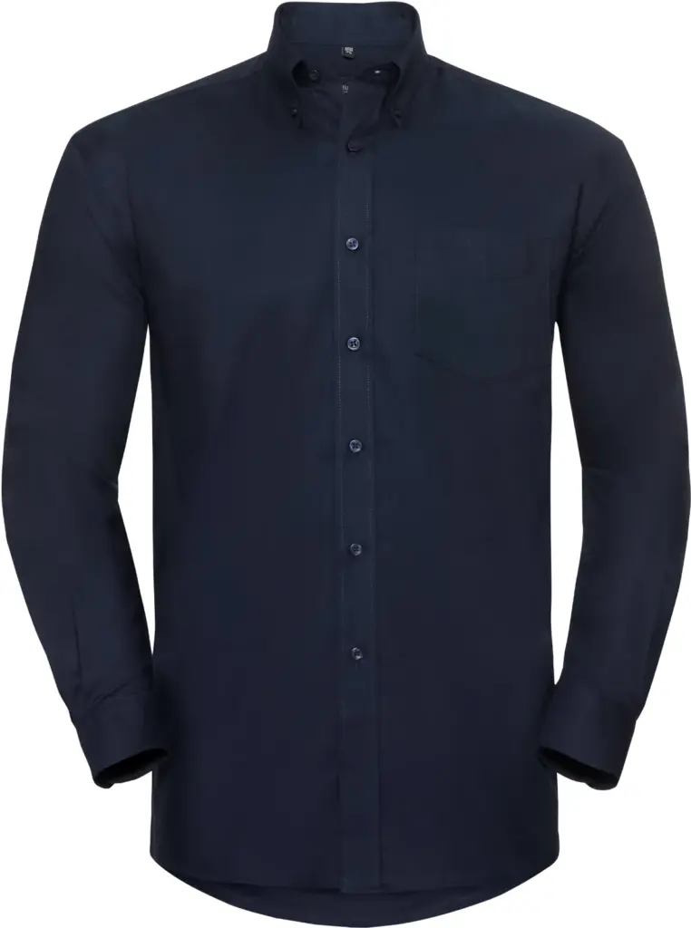 Mens' Long Sleeve Easy Care Oxford Shirt, bright navy — productfoto 10