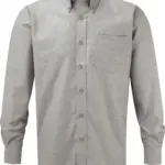 Mens' Long Sleeve Easy Care Oxford Shirt, silver — productfoto 8