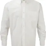 Mens' Long Sleeve Easy Care Oxford Shirt, white — productfoto 9