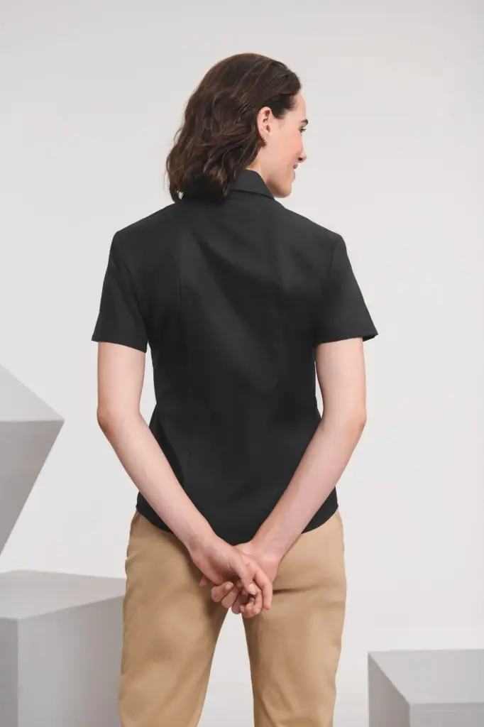 Ladies Short Sleeve Easy Care Oxford Shirt — productfoto 2