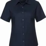 Ladies Short Sleeve Easy Care Oxford Shirt, bright navy — productfoto 10