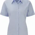 Ladies Short Sleeve Easy Care Oxford Shirt, oxford blue — productfoto 7