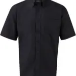 Men's Short Sleeve Easy Care Oxford Shirt, black — productfoto 5