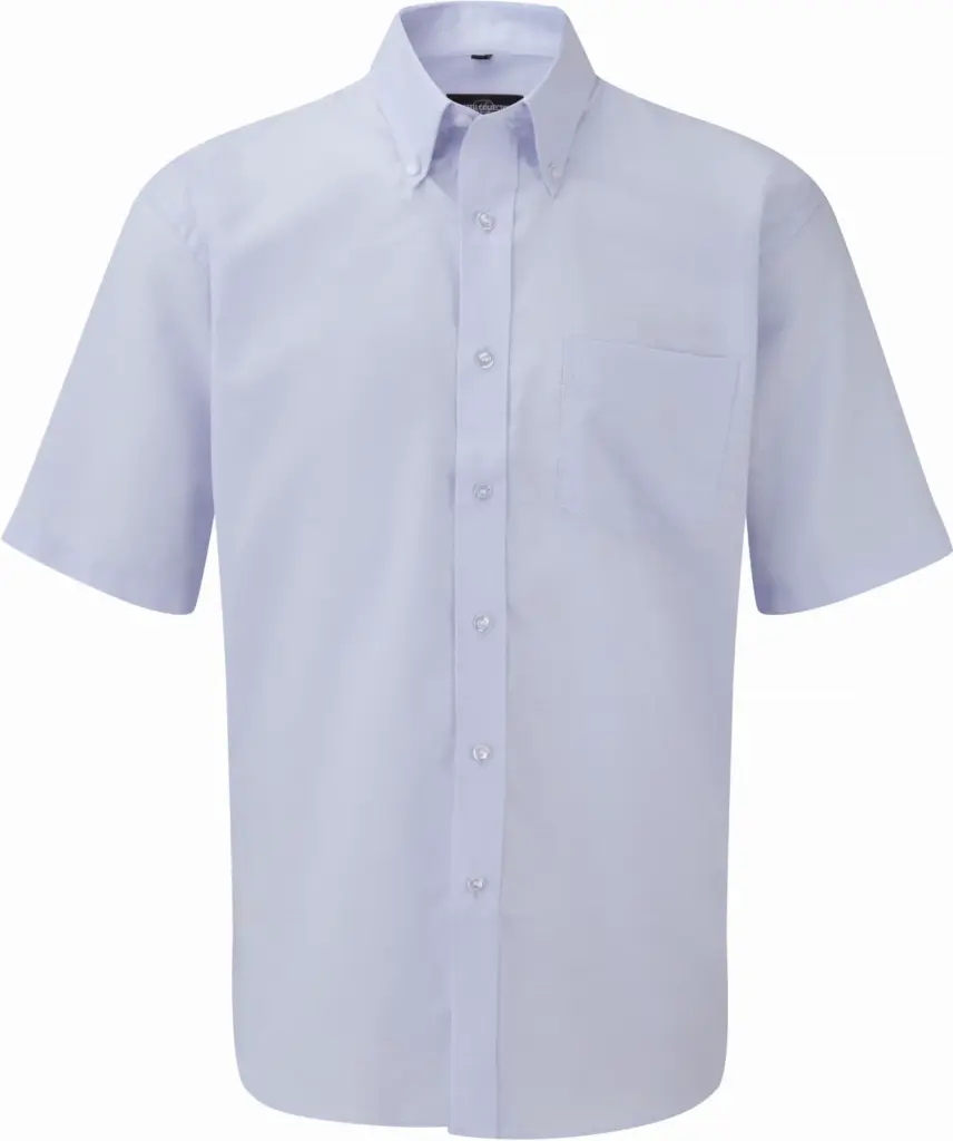 Men's Short Sleeve Easy Care Oxford Shirt, oxford blue — productfoto 7
