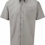 Men's Short Sleeve Easy Care Oxford Shirt, silver — productfoto 8