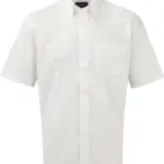 Men's Short Sleeve Easy Care Oxford Shirt, white — productfoto 9
