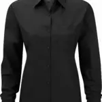 Ladies' Ls Polycotton Poplin Shirt, black — productfoto 3