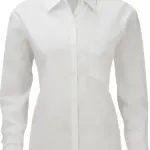 Ladies' Ls Polycotton Poplin Shirt, white — productfoto 4