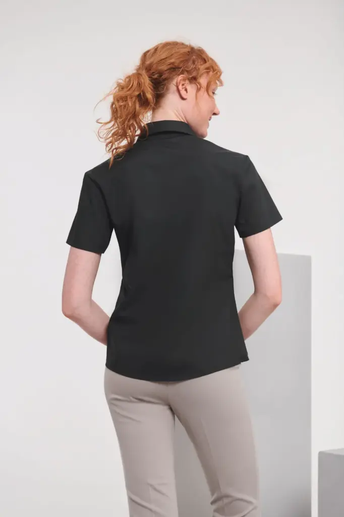 Ladies' Ss Polycotton Poplin Shirt — productfoto 2