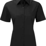 Ladies' Ss Polycotton Poplin Shirt, black — productfoto 3