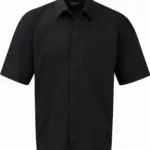 Men's Ss Polycotton Poplin Shirt, black — productfoto 3