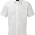 Men's Ss Polycotton Poplin Shirt, white — productfoto 4