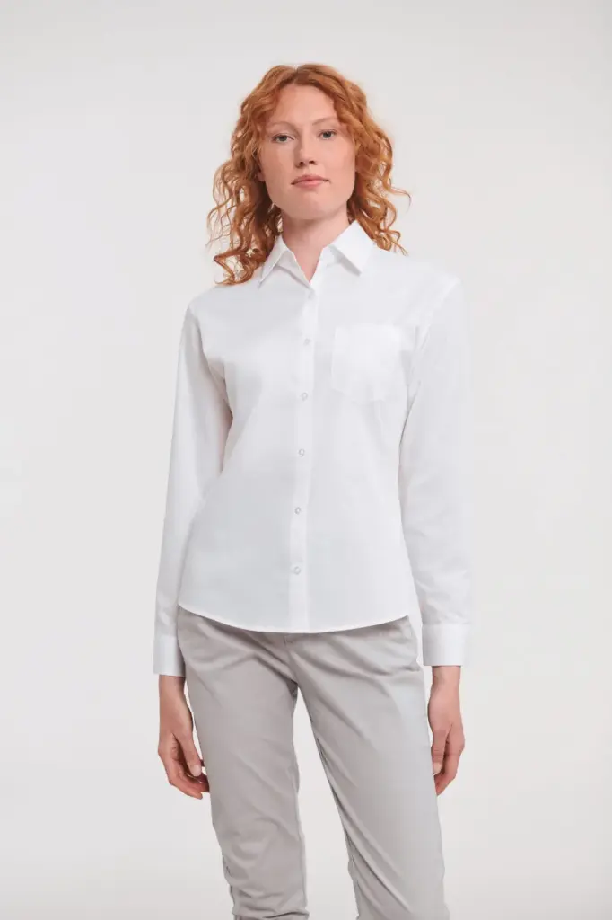 Ladies' Ls Pure Cotton Easy Care Poplin Shirt