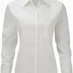 Ladies' Ls Pure Cotton Easy Care Poplin Shirt, white — productfoto 4