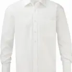 Men's Ls Pure Cotton Easy Care Poplin Shirt, white — productfoto 4