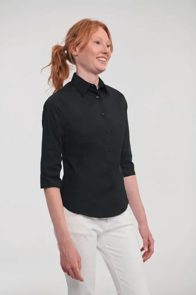 Ladies' 3/4 Sleeve Easy Care Fitted Shirt — productfoto 2