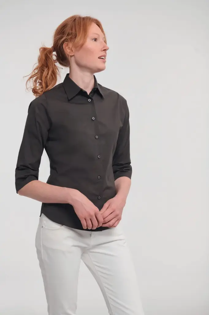 Ladies' 3/4 Sleeve Easy Care Fitted Shirt — productfoto 3