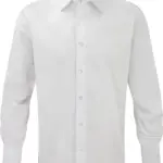 Men's Long Sleeve Easy Care Fitted Shirt, white — productfoto 5