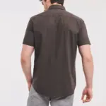Men's Easy Care Fitted overhemd met korte mouwen — productfoto 2