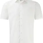 Men's Easy Care Fitted overhemd met korte mouwen, white — productfoto 5