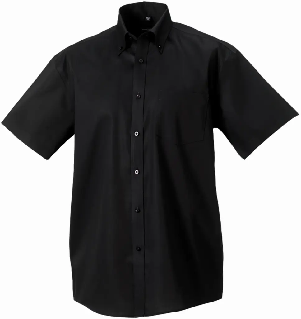 PS_RU957M_BLACK - Hidalgo-werbeartikel Men's Short Sleeve Ultimate Non-iron Shirt, black — productfoto 3