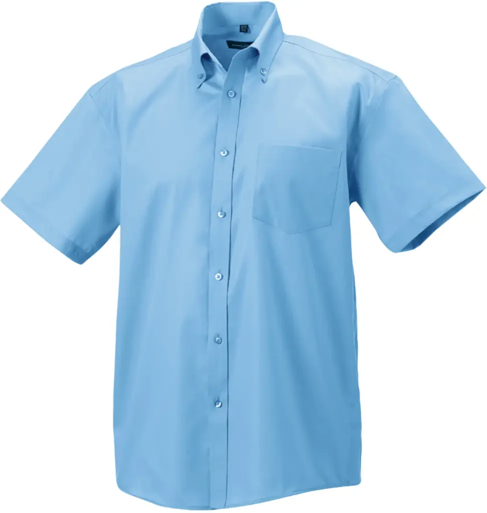 PS_RU957M_BRIGHTSKY - Hidalgo-werbeartikel Men's Short Sleeve Ultimate Non-iron Shirt, bright sky — productfoto 4