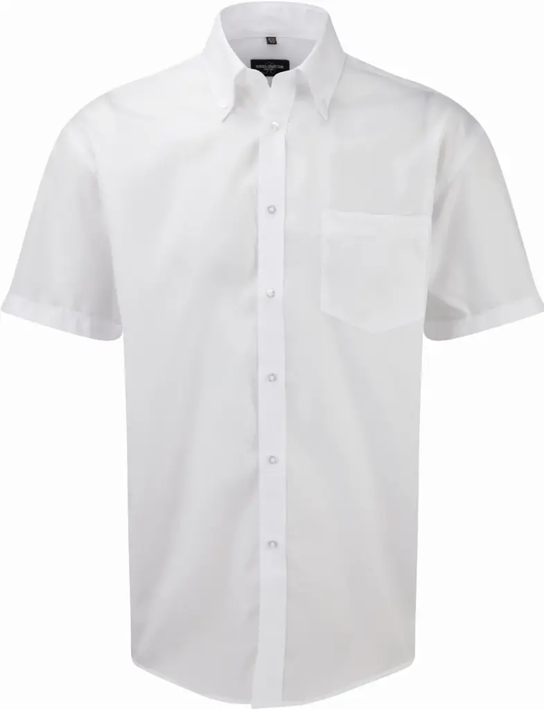 PS_RU957M_WHITE - Hidalgo-werbeartikel Men's Short Sleeve Ultimate Non-iron Shirt, white — productfoto 5