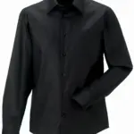 Men's Tailored overhemd met lange mouwen - Ultimate non iron, black — productfoto 3