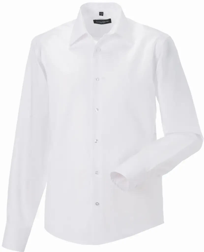 Men's Tailored overhemd met lange mouwen - Ultimate non iron, white — productfoto 5