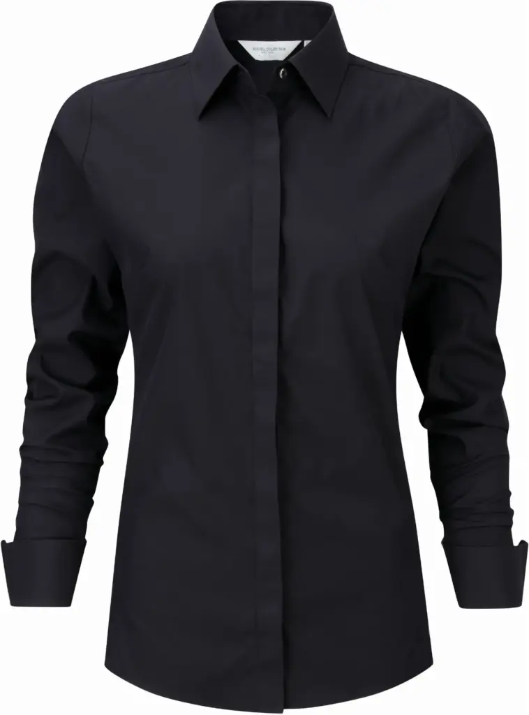 PS_RU960F_BLACK - Hidalgo-werbeartikel Ladies' Long Sleeve Ultimate Stretch, black — productfoto 5
