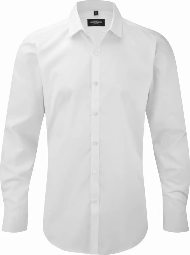 Men's Long Sleeve Ultimate Stretch, white — productfoto 7