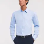 RU962M-2_2023 - Hidalgo-werbeartikel Men's Long Sleeve Herringbone Overhemd