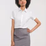 RU963F-2_2023 - Hidalgo-werbeartikel Ladies Short Sleeve Herringbone Shirt