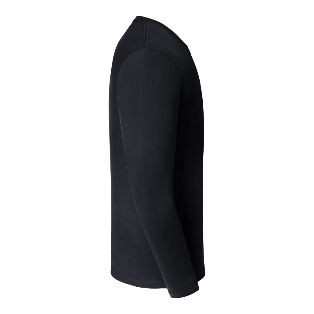 PS_RUZT180L-S_BLACK - Hidalgo-werbeartikel T-shirt Classic met lange mouwen, black — productfoto 3