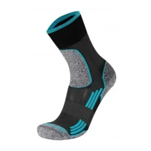 PS_RY1066_BLACK-TURQUOISE - Hidalgo-werbeartikel Niet kapot te krijgen sokken No Limit Walk, black / turquoise — productfoto 3