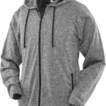Womens hooded tee-jacket, grey / black — productfoto 4