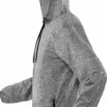 Mens hooded tee-jacket, grey / black — productfoto 2