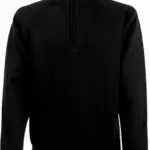Premium Sweater met Ritskraag (62-032-0), black — productfoto 5