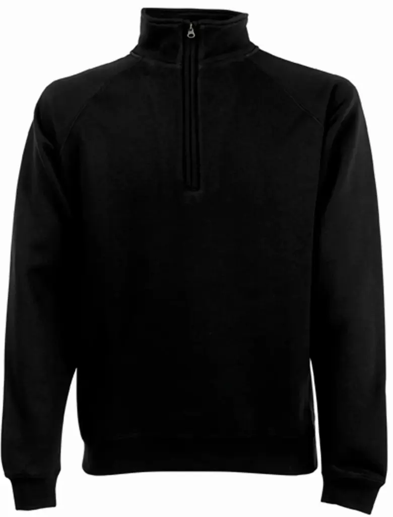 Premium Sweater met Ritskraag (62-032-0), black — productfoto 5