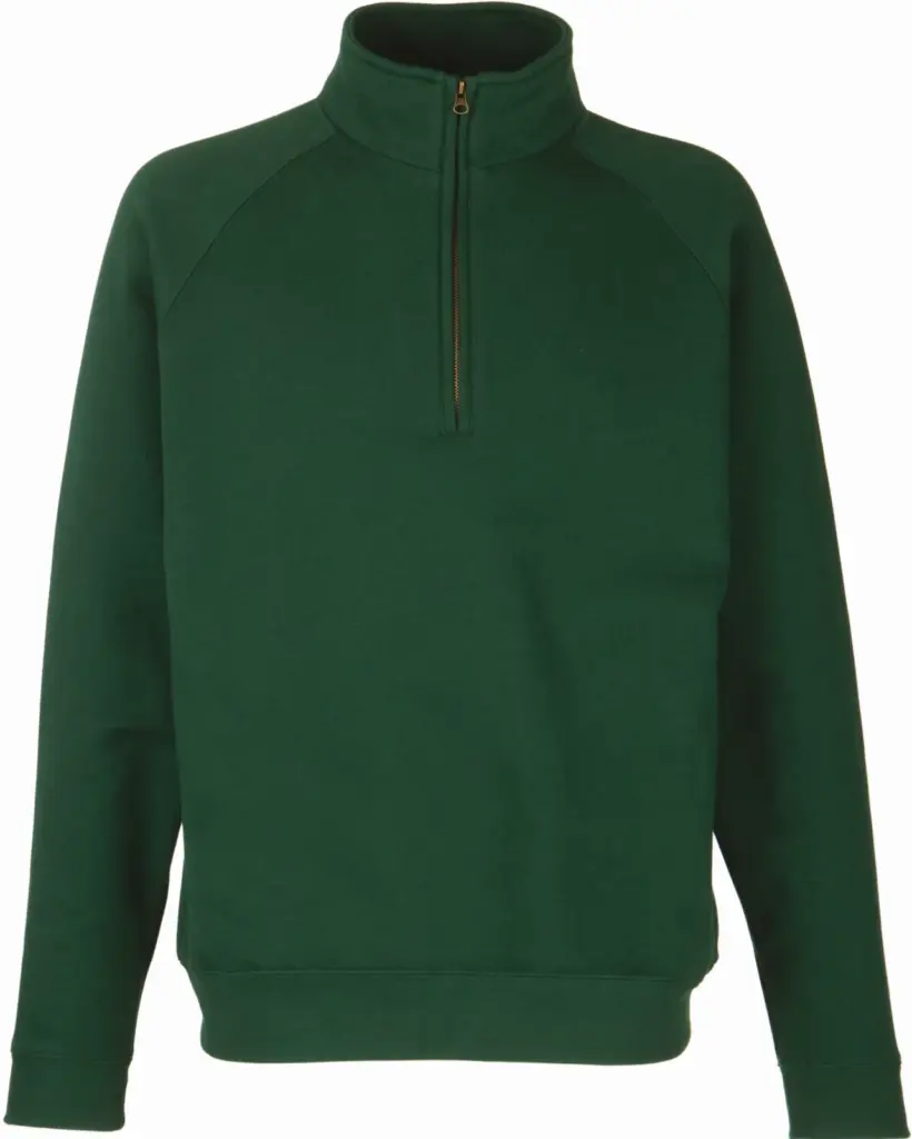 Premium Sweater met Ritskraag (62-032-0), bottle green — productfoto 6