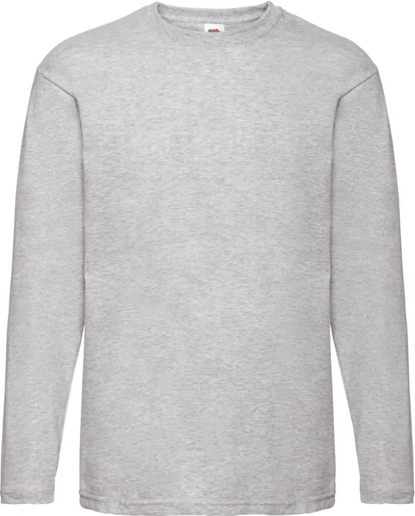 Valueweight Long Sleeve T (61-038-0), heather grey — productfoto 10