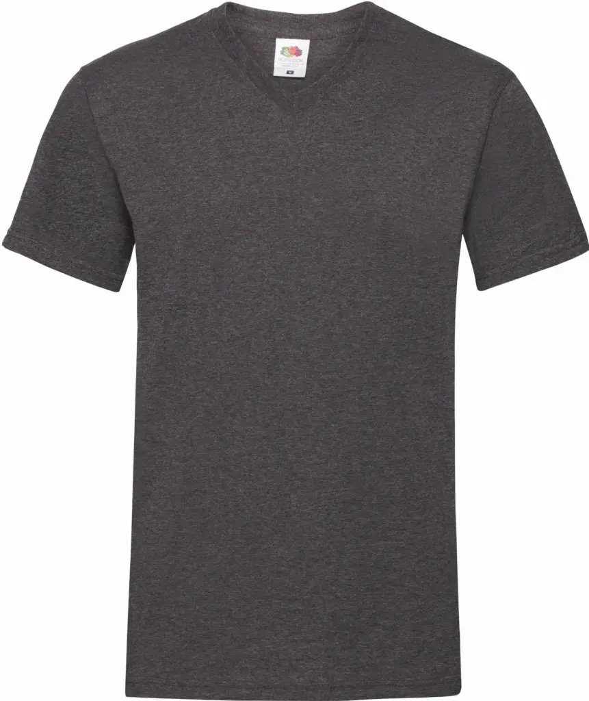 Men's Valueweight V-neck T-shirt (61-066-0), dark heather grey — productfoto 15